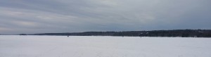 Can you see the ice fishermen way out there? No ice shacks this year. 